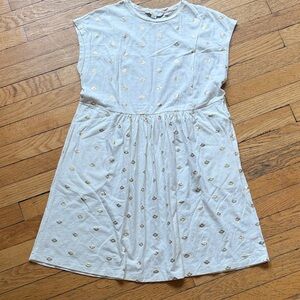 Boden White and Gold Women’s Dress Size 4P NWOT